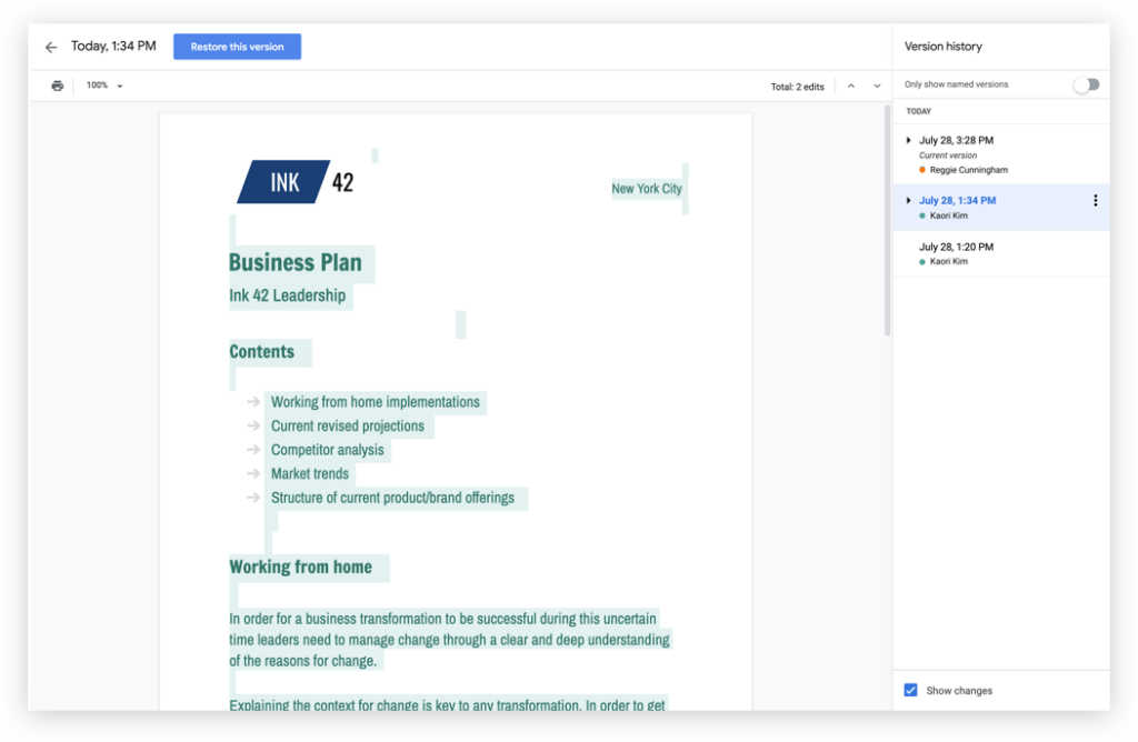 google docs vs microsoft word